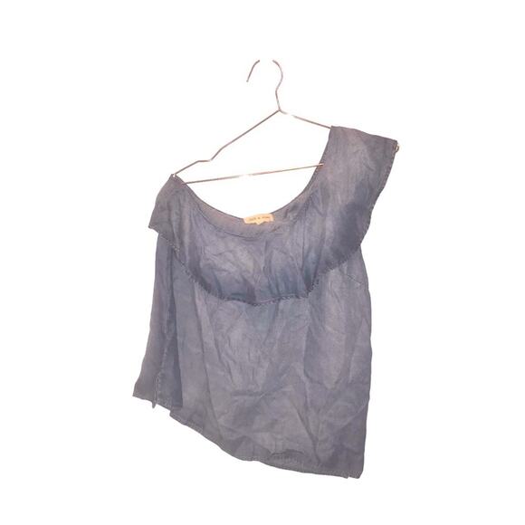 CLOTH & STONE Denim chambray Off the Shoulder size large - Picture 1 of 5
